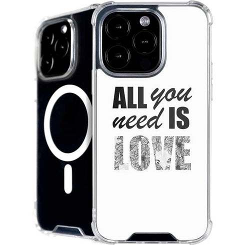 All You Need Is Love BW iPhone 16 Pro MagSafe Case